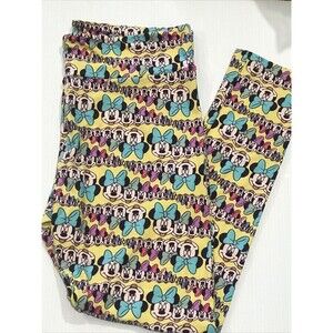 Lularoe Tall And Curvy Leggings Stretch Pull On Pants TC Disney Minnie Mouse